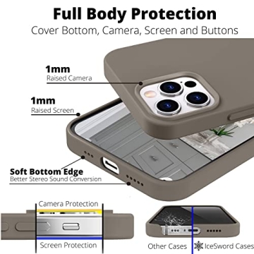 IceSword iPhone 13 Case Deep Stone Soft Shockproof Silicone Cover