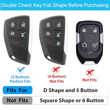 Luxury TPU Key Fob Cover for GMC Chevy Buick - Bling Style