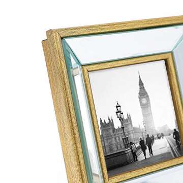Elegant Isaac Jacobs Gold Beveled Mirror Picture Frame