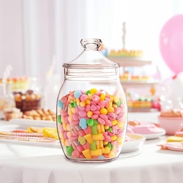 Amazing Abby Acrylic Bathroom Canister Set - 52 oz Storage Solution