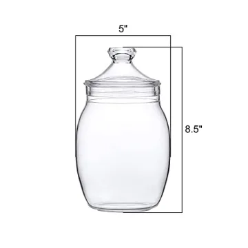 Amazing Abby Acrylic Bathroom Canister Set - 52 oz Storage Solution