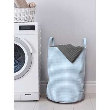 Ambesonne Checkered Laundry Bag - Multi-Purpose Organizer for Laundry & More