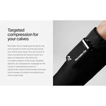 Hyperice Normatec Go Calf - Recovery System with Patented Dynamic Compression Massage Technology - Targeted Relief for Pain and Inflammation - FSA-HSA Approved