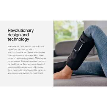 Hyperice Normatec Go Calf - Recovery System with Patented Dynamic Compression Massage Technology - Targeted Relief for Pain and Inflammation - FSA-HSA Approved