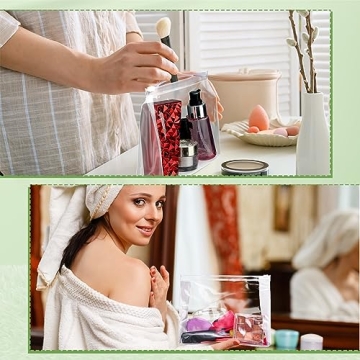 Xuniea 50 Mini Clear Makeup Bags for Versatile Organization