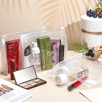 Xuniea 50 Mini Clear Makeup Bags for Versatile Organization