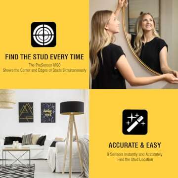 Accurate 9-Sensor ProSensor M90 Stud Finder for All Users
