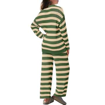 SENSERISE Women’s Cozy Striped Lounge Set with Versatility