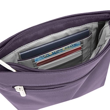 Travelon Women's Anti-Theft Classic Mini Shoulder Bag in Purple