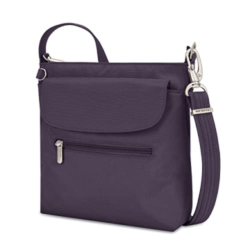 Travelon Women's Anti-Theft Classic Mini Shoulder Bag in Purple