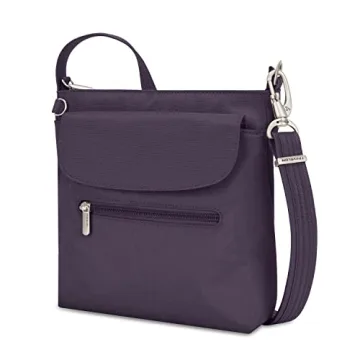 Travelon Women's Anti-Theft Classic Mini Shoulder Bag in Purple