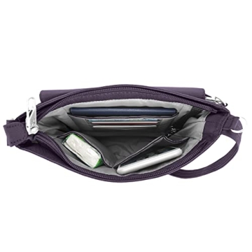 Travelon Women's Anti-Theft Classic Mini Shoulder Bag in Purple