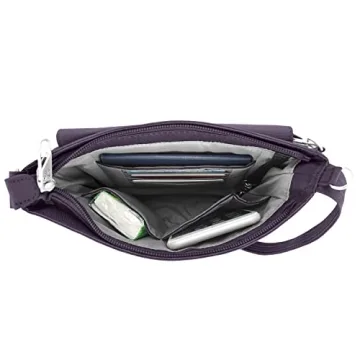 Travelon Women's Anti-Theft Classic Mini Shoulder Bag in Purple