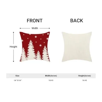 CXMEIFLY Christmas Pillow Covers Set of 2 Red Cream