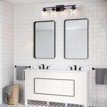Stambord 4 Light Matte Black Bathroom Fixtures