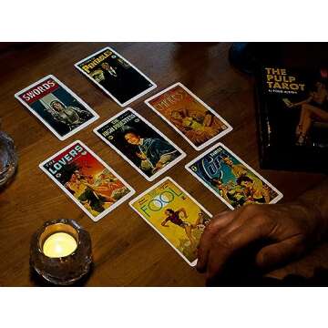 Pulp Magazines Themed Tarot Card Deck - with Characters from The History of Pulp Illustration - Boxe...