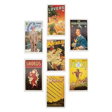 Pulp Magazines Themed Tarot Card Deck - with Characters from The History of Pulp Illustration - Boxed Set with 78 Cards