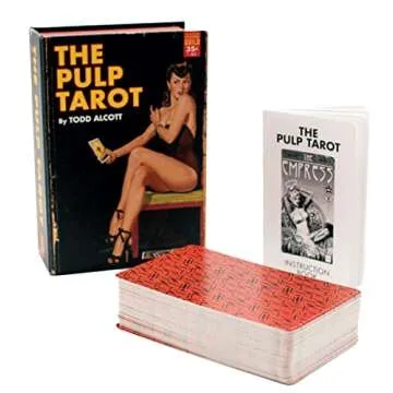 Pulp Magazines Themed Tarot Card Deck - with Characters from The History of Pulp Illustration - Boxed Set with 78 Cards