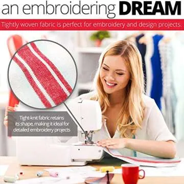 Aunti Em's Cotton Dish Towels Set - Ideal for Embroidery
