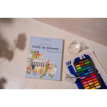 Watercolor Workbook: Café in Bloom: 25 Beginner-Friendly Projects on Premium Watercolor Paper (Wate...