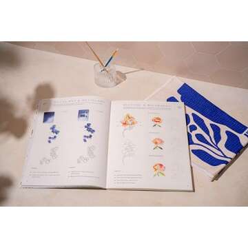 Watercolor Workbook: Café in Bloom: 25 Beginner-Friendly Projects on Premium Watercolor Paper (Watercolor Workbook Series)