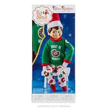 The Elf on the Shelf Donut Pajama Outfit - 2019 Retro Claus Couture Sleepover Set (Two Piece) - Cute...