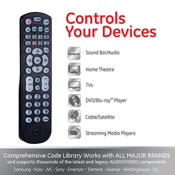 GE Universal Remote for TVs and Devices - 4 Device