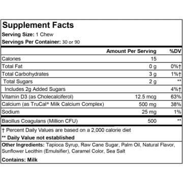 ProCare Health | Calcium Soft Chew | Sea Salted Caramel l 30 Count