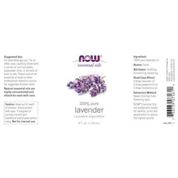 NOW Essential Oils Lavender Oil - Pure Soothing Aromatherapy