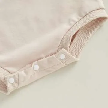 Newborn Infant Baby Girl Boy Rompers Outfit Baby Girl Long Sleeve Jumpsuits 3 6 9 12 18 Months (Apricot-Thick Thighs Valentines, 6-12 Months)