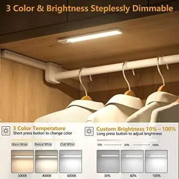 Under Cabinet Motion Sensor Lights - USB-C Rechargeable