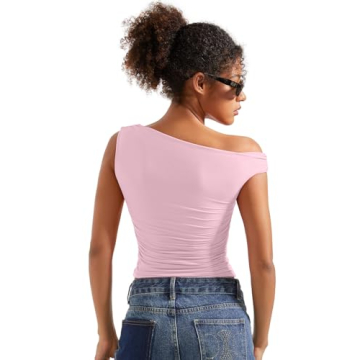 SUUKSESS Women's Y2K Trendy Off Shoulder Crop Top
