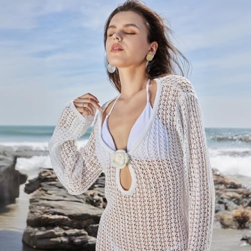 Leoparts Knitted Swimsuit Cover-Up for Elegant Beach Style