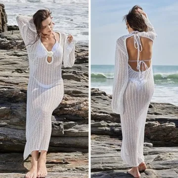 Leoparts Knitted Swimsuit Cover-Up for Elegant Beach Style