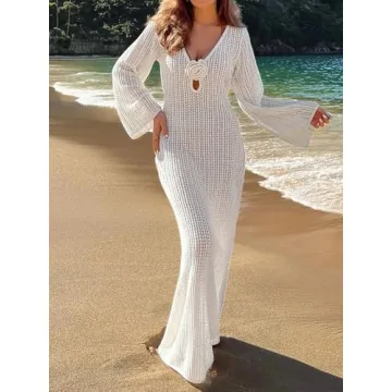 Leoparts Knitted Swimsuit Cover-Up for Elegant Beach Style