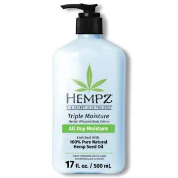 Hempz Original, Natural Hemp Seed Oil Body Moisturizer with Shea Butter and Ginseng & Body Lotion - Triple Moisture - Grapefruit and Sparkling Peach - Daily Moisturizing Cream - 17oz