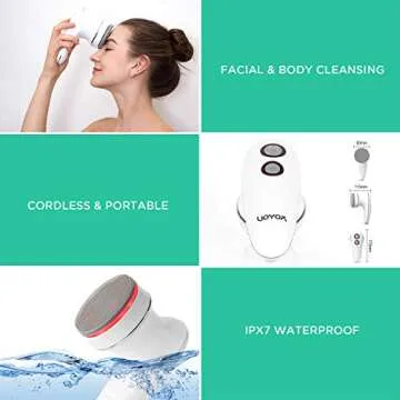 VOYOR Electric Cellulite Massager, Body Sculpting Machine for Arms, Belly, Legs, Waist, Buttocks, 3 Strengths for Body Cleaning and Deep Tissue Cellulite Massage, IPX7 Waterproof & Cordless VRMM1-NEW