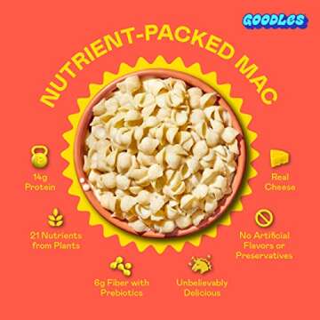 Goodles Shella Good Aged White Cheddar and Shells Pasta - Nutrient Packed with Real Cheese, Fiber, Protein, Prebiotics, Plants, & Vegetables | Non-GMO, Organic Ingredients [Shella Good, 6 oz. 1 Pack]