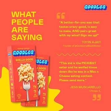 Goodles Shella Good Aged White Cheddar and Shells Pasta - Nutrient Packed with Real Cheese, Fiber, Protein, Prebiotics, Plants, & Vegetables | Non-GMO, Organic Ingredients [Shella Good, 6 oz. 1 Pack]