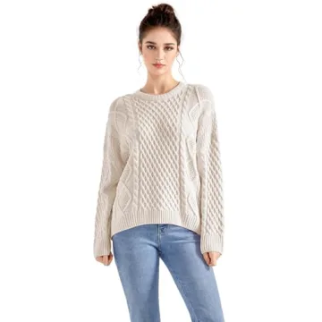 Stylish SUUKSESS Oversized Cable Knit Sweater for Women
