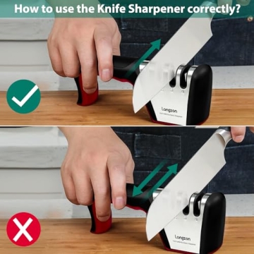 4-in-1 Knife Sharpener for Kitchen Knives & Scissors