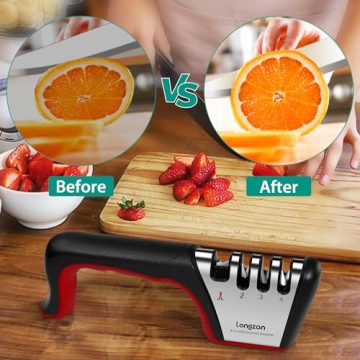 4-in-1 Knife Sharpener for Kitchen Knives & Scissors
