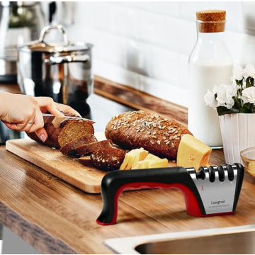 4-in-1 Knife Sharpener for Kitchen Knives & Scissors