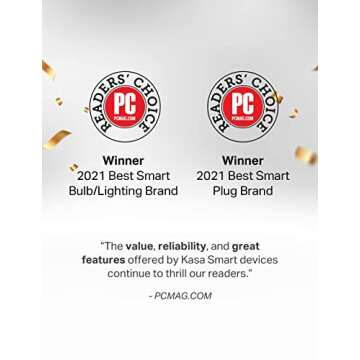 Kasa Smart Light Bulbs, 1000 Lumens High Brightness, 16M Color Changing, Dimmable Smart WiFi Light B...