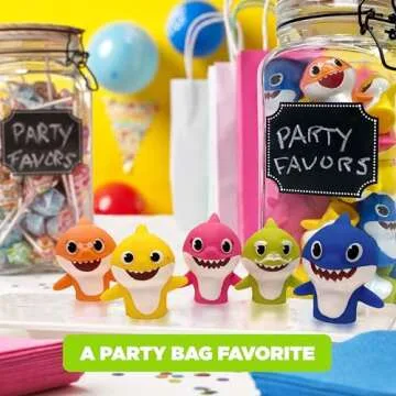 Nickelodeon Baby Shark 10 Pc Finger Puppet Set - Party Favors, Educational, Bath Toys, Story Time, Floating Pool Toys, Beach Toys, Finger Toys, Playtime