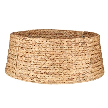 Elegant Water Hyacinth Christmas Tree Collar for Holidays