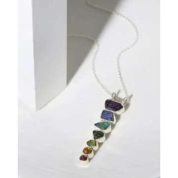 YoTreasure Chakra Healing Gemstone Pendant Necklace