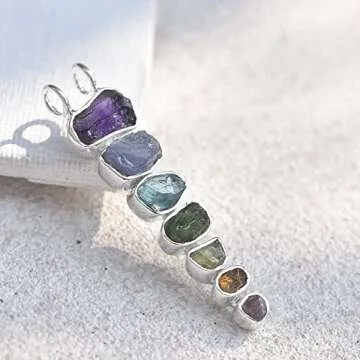 YoTreasure Chakra Healing Gemstone Pendant Necklace