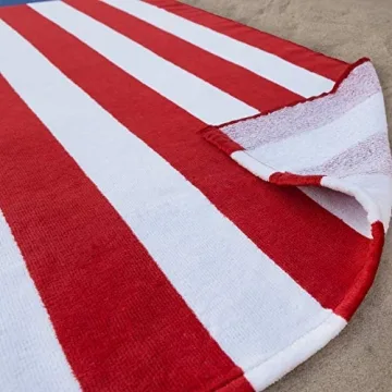 American Flag Beach Towel Cotton Velour Terry 30x60 Inch