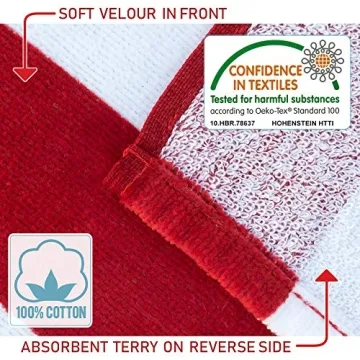 American Flag Beach Towel Cotton Velour Terry 30x60 Inch